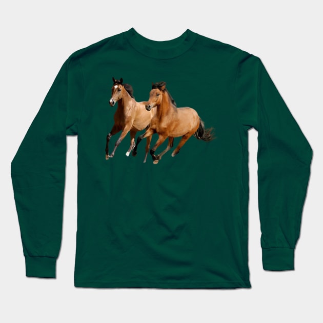 Horses running Long Sleeve T-Shirt by Seven Circles